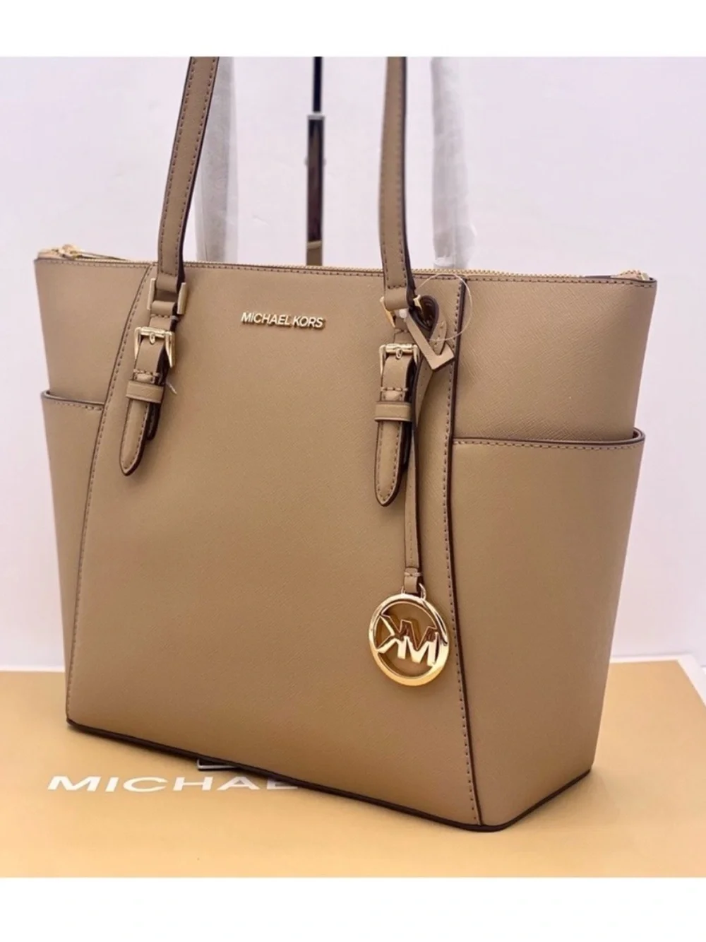 Michael Kors Tan Saffiano Leather Tote Bag